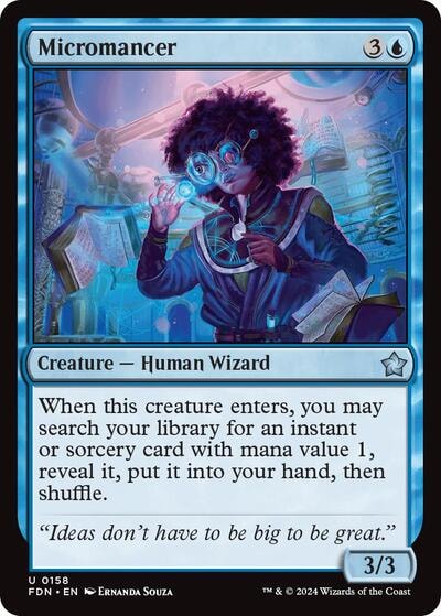 Micromancer (FDN) #158 Uncommon (Lightly Played) Foundations Magic: The Gathering: 2024