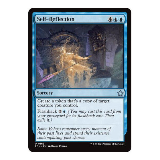 Self-Reflection (FDN) #163 Uncommon (Lightly Played) Foundations Magic: The Gathering: 2024