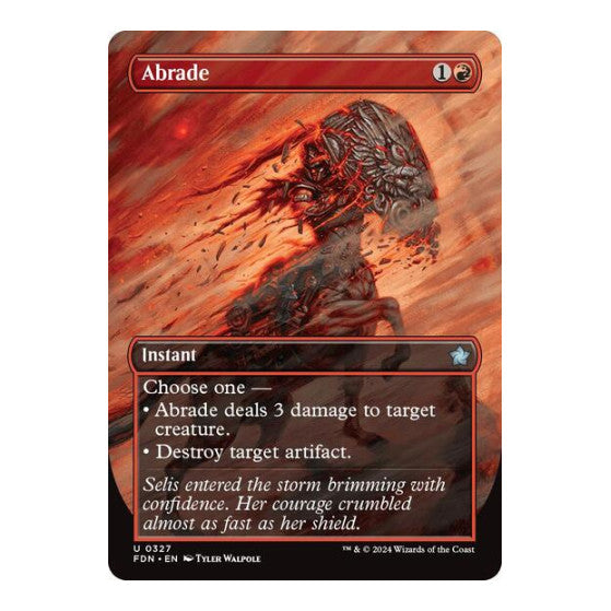 Abrade Borderless (FDN) #327 Uncommon (Lightly Played) Foundations Magic: The Gathering: 2024