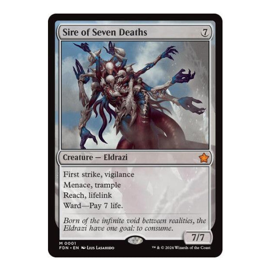 Sire of Seven Deaths (FDN) #1 Mythic Rare (Near Mint) Foundations Magic: The Gathering: 2024
