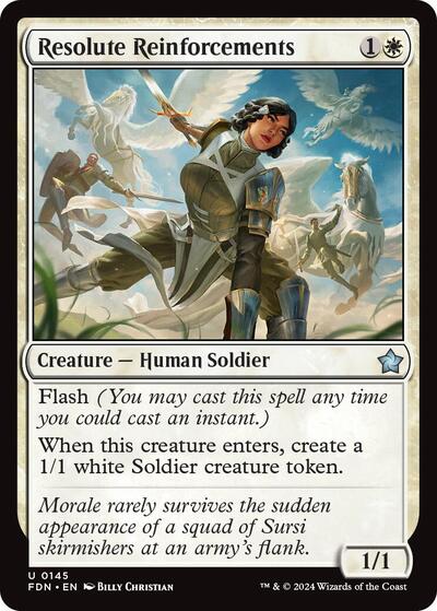 Resolute Reinforcements (FDN) #145 Uncommon (Lightly Played) Foundations Magic: The Gathering: 2024