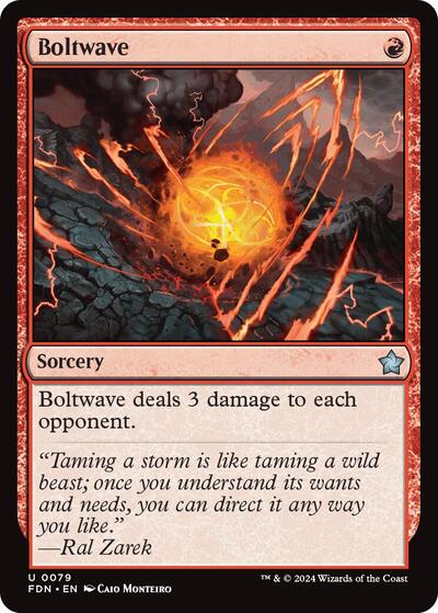 Boltwave (FDN) #79 Uncommon (Lightly Played) Foundations Magic: The Gathering: 2024