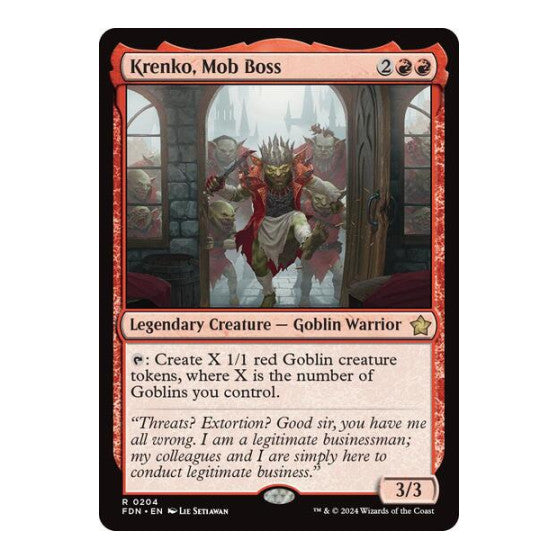 Krenko Mob Boss (FDN) #204 Rare (Near Mint) Foundations Magic: The Gathering: 2024