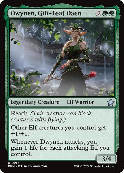 Dwynen Gilt Leaf Daen (FDN) #217 Uncommon (Lightly Played) Foundations Magic: The Gathering: 2024