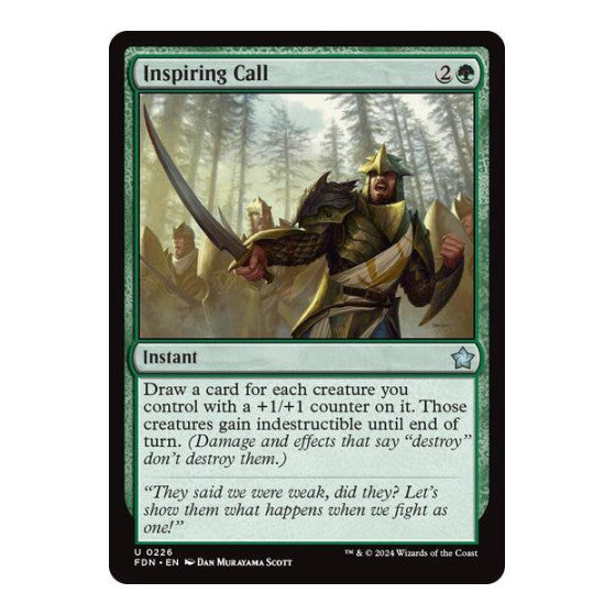Inspiring Call (FDN) #226 Uncommon (Lightly Played) Foundations Magic: The Gathering: 2024