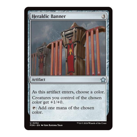 Heraldic Banner (FDN) #254 Uncommon (Lightly Played) Foundations Magic: The Gathering: 2024
