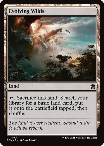 Evolving Wilds (FDN) #262 Common (Lightly Played) Foundations Magic: The Gathering: 2024
