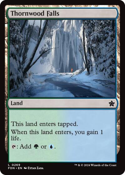 Thornwood Falls (FDN) #269 Land (Lightly Played) Foundations Magic: The Gathering: 2024