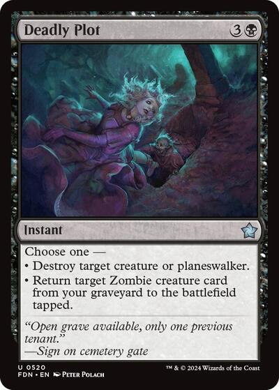 Deadly Plot (FDN) #520 Uncommon (Lightly Played) Foundations Magic: The Gathering: 2024