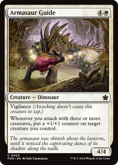 Armasaur Guide (FDN) #3 Common (Lightly Played) Foundations Magic: The Gathering: 2024