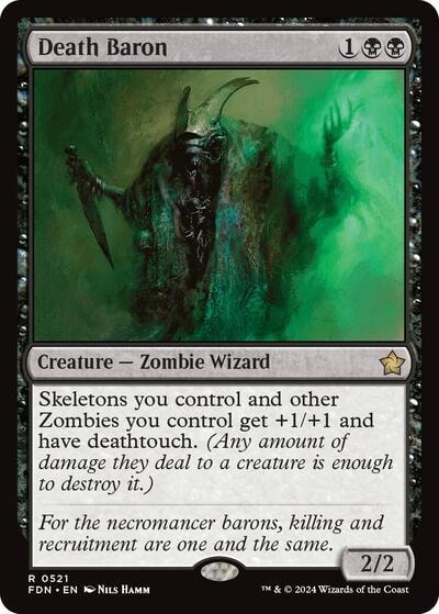 Death Baron (FDN) #521 Rare (Lightly Played) Foundations Magic: The Gathering: 2024