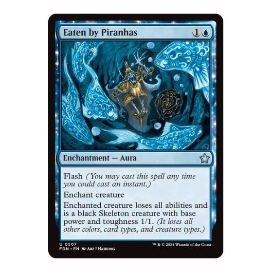Eaten by Piranhas (FDN) #507 Uncommon (Lightly Played) Foundations Magic: The Gathering: 2024