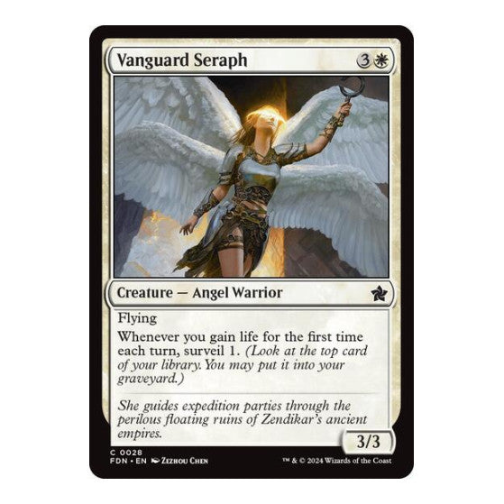 Vanguard Seraph (FDN) #28 Common (Lightly Played) Foundations Magic: The Gathering: 2024
