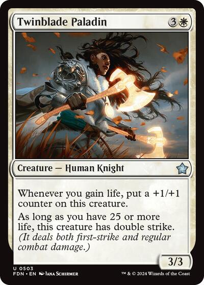 Twinblade Paladin (FDN) #503 Uncommon (Lightly Played) Foundations Magic: The Gathering: 2024
