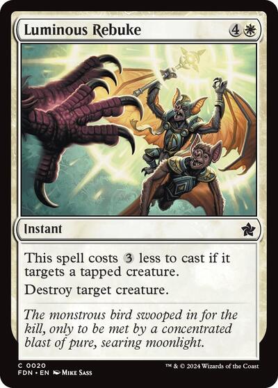 Luminous Rebuke (FDN) #20 Common (Lightly Played) Foundations Magic: The Gathering: 2024