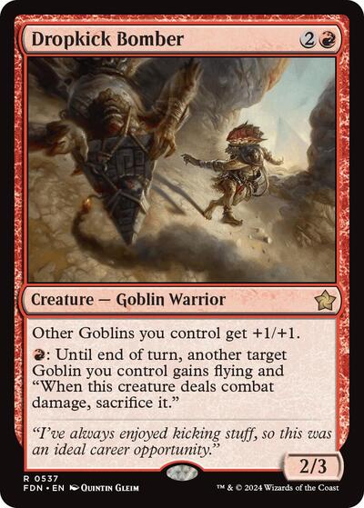 Dropkick Bomber (FDN) #537 Rare (Lightly Played) Foundations Magic: The Gathering: 2024