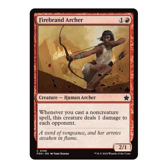 Firebrand Archer (FDN) #196 Common Foundations Magic: The Gathering: 2024