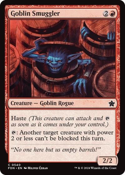 Goblin Smuggler (FDN) #540 Common (Lightly Played) Foundations Magic: The Gathering: 2024