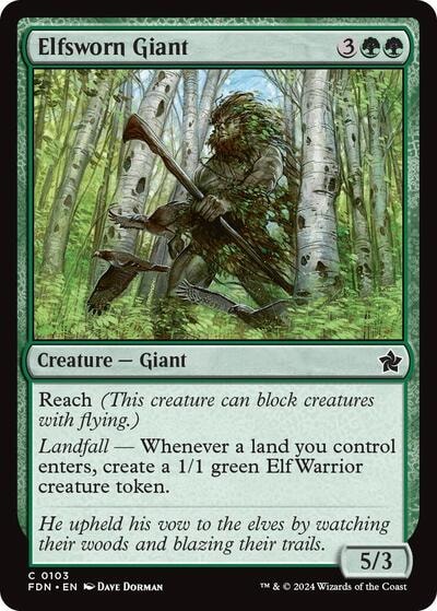 Elfsworn Giant (FDN) #103 Common Foundations Magic: The Gathering: 2024