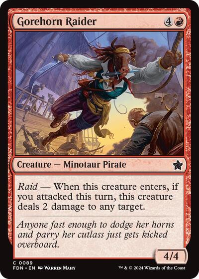 2024 Magic: Foundations (FDN) - Gorehorn Raider (#89, Common)