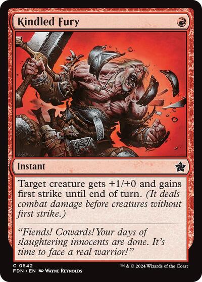Kindled Fury (FDN) #542 Common (Lightly Played) Foundations Magic: The Gathering: 2024