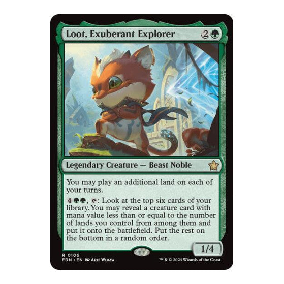 Loot Exuberant Explorer (FDN) #106 Rare (Near Mint) Foundations Magic: The Gathering: 2024