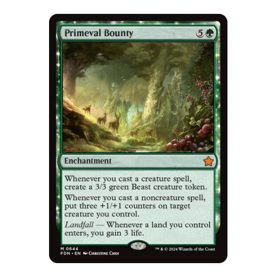 Primeval Bounty (FDN) #644 Mythic Rare Foundations Magic: The Gathering: 2024
