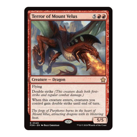 Terror of Mount Velus (0549) (FDN) #549 Rare (Near Mint) Foundations Magic: The Gathering: 2024