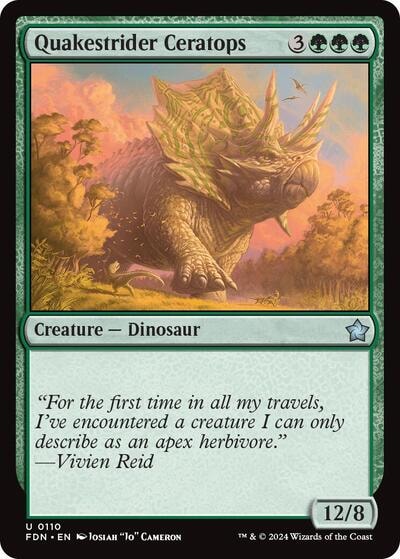 Quakestrider Ceratops (FDN) #110 Uncommon Foundations Magic: The Gathering: 2024