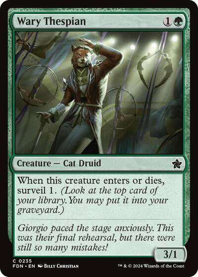 2024 Magic: Foundations (FDN) - Wary Thespian (#235, Common)