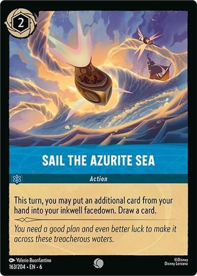 Sail the Azurite Sea (6) #163/204 Common (Near Mint) Azurite Sea Disney Lorcana: 2024