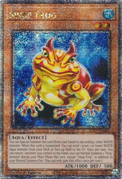 Swap Frog (Quarter Century Secret Rare) (RA03) #RA03-EN005 Quarter Century Secret Rare (1st Edition Near Mint) Quarter Century Bonanza YuGiOh: 2024