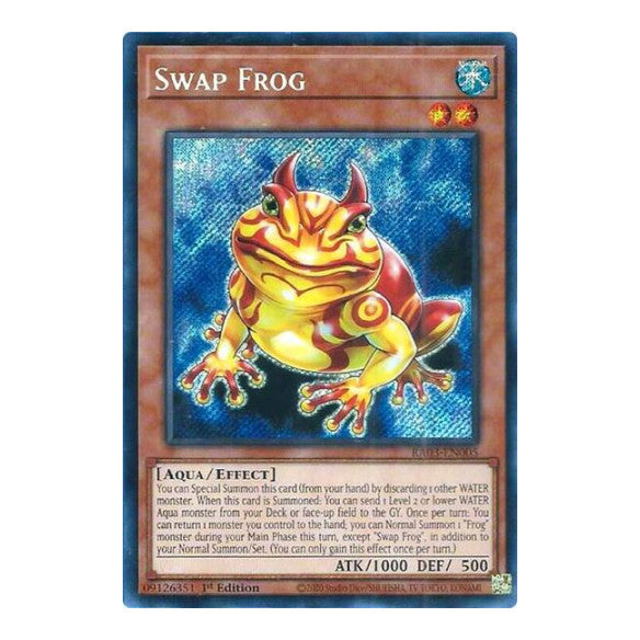 Swap Frog (Secret Rare) (RA03) #RA03-EN005 Secret Rare (1st Edition Near Mint) Quarter Century Bonanza YuGiOh: 2024