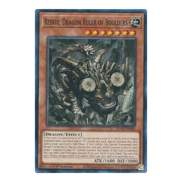Redox, Dragon Ruler of Boulders (RA03) #RA03-EN008 Super Rare (1st Edition Near Mint) Quarter Century Bonanza YuGiOh: 2024