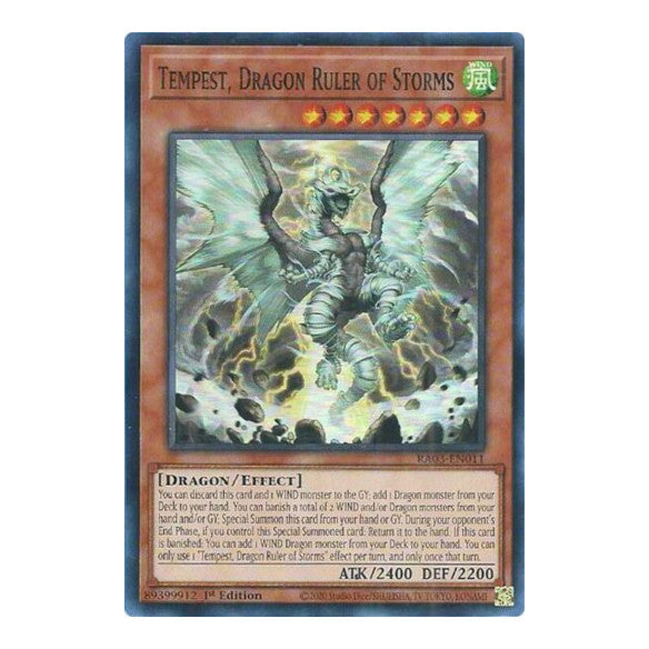 Tempest, Dragon Ruler of Storms (RA03) #RA03-EN011 Super Rare (1st Edition Near Mint) Quarter Century Bonanza YuGiOh: 2024