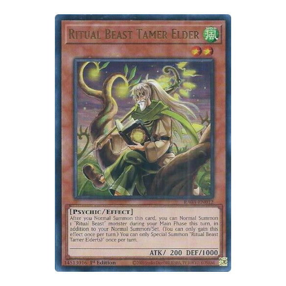 Ritual Beast Tamer Elder (UR) (RA03) #RA03-EN012 Ultra Rare (1st Edition Near Mint) Quarter Century Bonanza YuGiOh: 2024