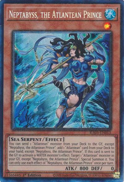 Neptabyss the Atlantean Prince PCR (RA03) #RA03-EN013 Prismatic Collector's Rare (1st Edition Near Mint) Quarter Century Bonanza YuGiOh: 2024