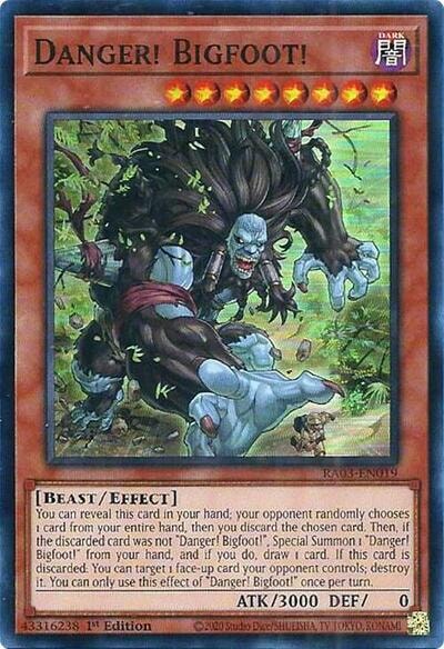 Danger Bigfoot (RA03) #RA03-EN019 Super Rare (1st Edition Near Mint) Quarter Century Bonanza YuGiOh: 2024