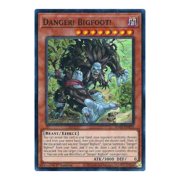 Danger! Bigfoot! (RA03) #RA03-EN019 Super Rare (1st Edition Near Mint) Quarter Century Bonanza YuGiOh: 2024