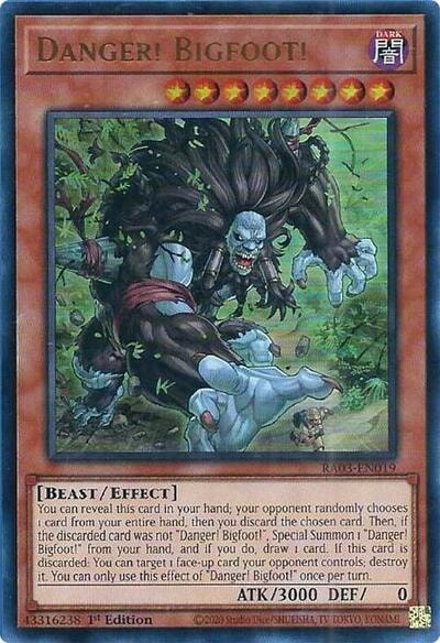 Danger Bigfoot UR (RA03) #RA03-EN019 Ultra Rare (1st Edition Near Mint) Quarter Century Bonanza YuGiOh: 2024