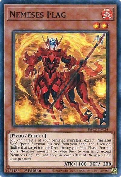 Nemeses Flag (RA03) #RA03-EN024 Super Rare (1st Edition Near Mint) Quarter Century Bonanza YuGiOh: 2024
