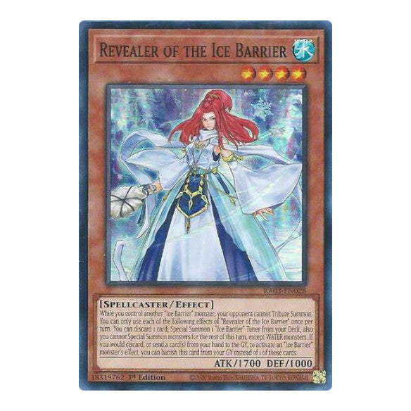 Revealer of the Ice Barrier (RA03) #RA03-EN028 Super Rare (1st Edition Near Mint) Quarter Century Bonanza YuGiOh: 2024