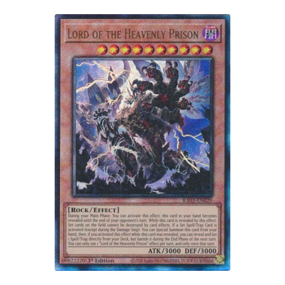 Lord of the Heavenly Prison (PUR) (RA03) #RA03-EN029 Prismatic Ultimate Rare (1st Edition Near Mint) Quarter Century Bonanza YuGiOh: 2024