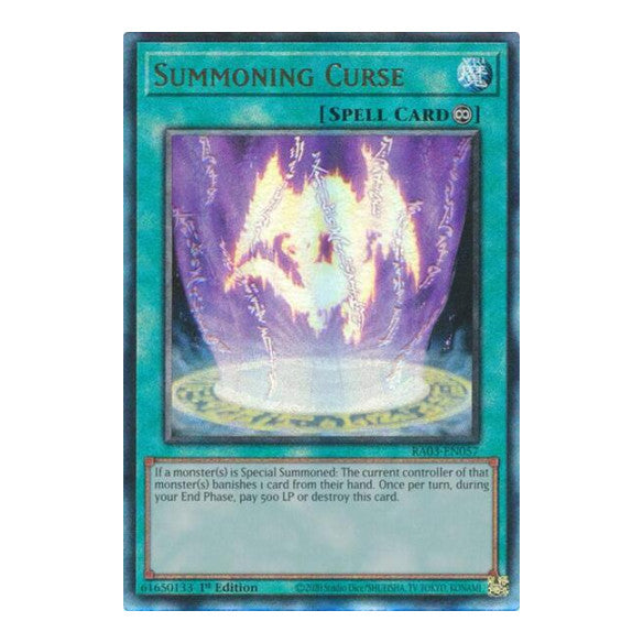 Summoning Curse (PUR) (RA03) #RA03-EN057 Prismatic Ultimate Rare (1st Edition Near Mint) Quarter Century Bonanza YuGiOh: 2024
