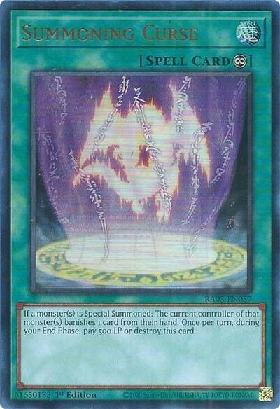 Summoning Curse UR (RA03) #RA03-EN057 Ultra Rare (1st Edition Near Mint) Quarter Century Bonanza YuGiOh: 2024