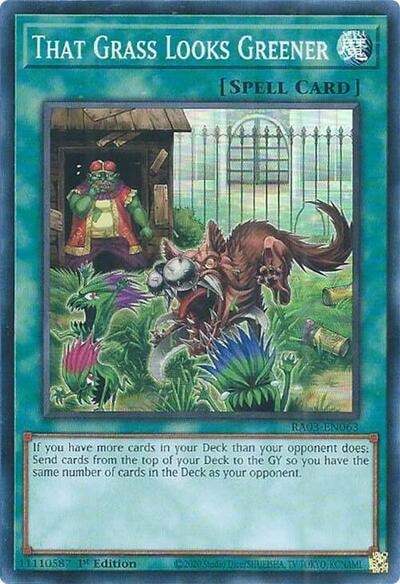 That Grass Looks Greener (RA03) #RA03-EN063 Super Rare (1st Edition Near Mint) Quarter Century Bonanza YuGiOh: 2024
