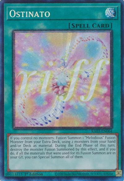 Ostinato PCR (RA03) #RA03-EN064 Prismatic Collector's Rare (1st Edition Near Mint) Quarter Century Bonanza YuGiOh: 2024
