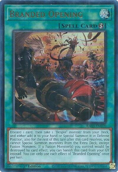 Branded Opening UR (RA03) #RA03-EN070 Ultra Rare (1st Edition Near Mint) Quarter Century Bonanza YuGiOh: 2024