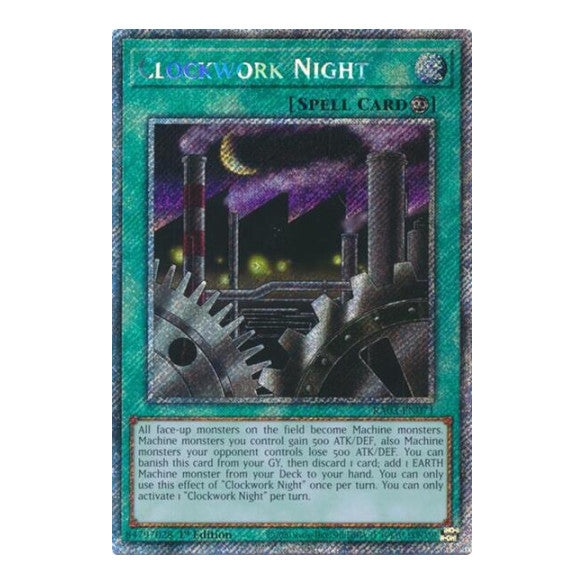 Clockwork Night (Platinum Secret Rare) (RA03) #RA03-EN071 Platinum Secret Rare (1st Edition Near Mint) Quarter Century Bonanza YuGiOh: 2024