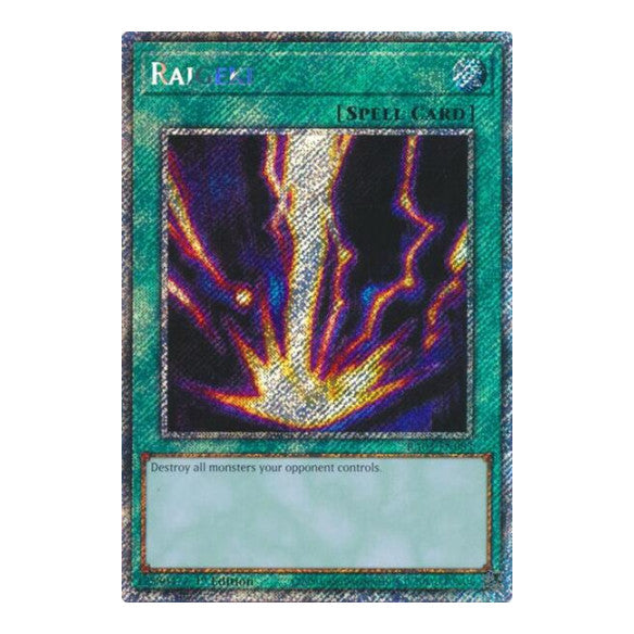 Raigeki (Platinum Secret Rare) (RA03) #RA03-EN083 Platinum Secret Rare (1st Edition Near Mint) Quarter Century Bonanza YuGiOh: 2024